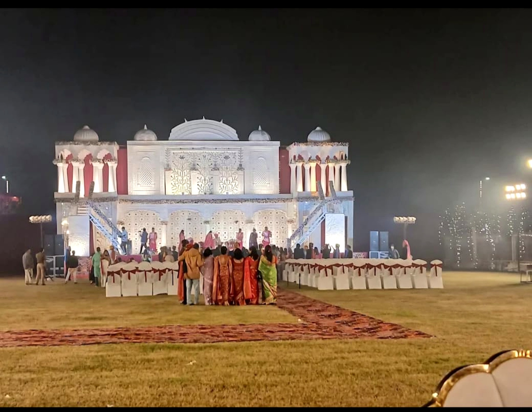Expansive marriage lawn at The Gautam Hotel