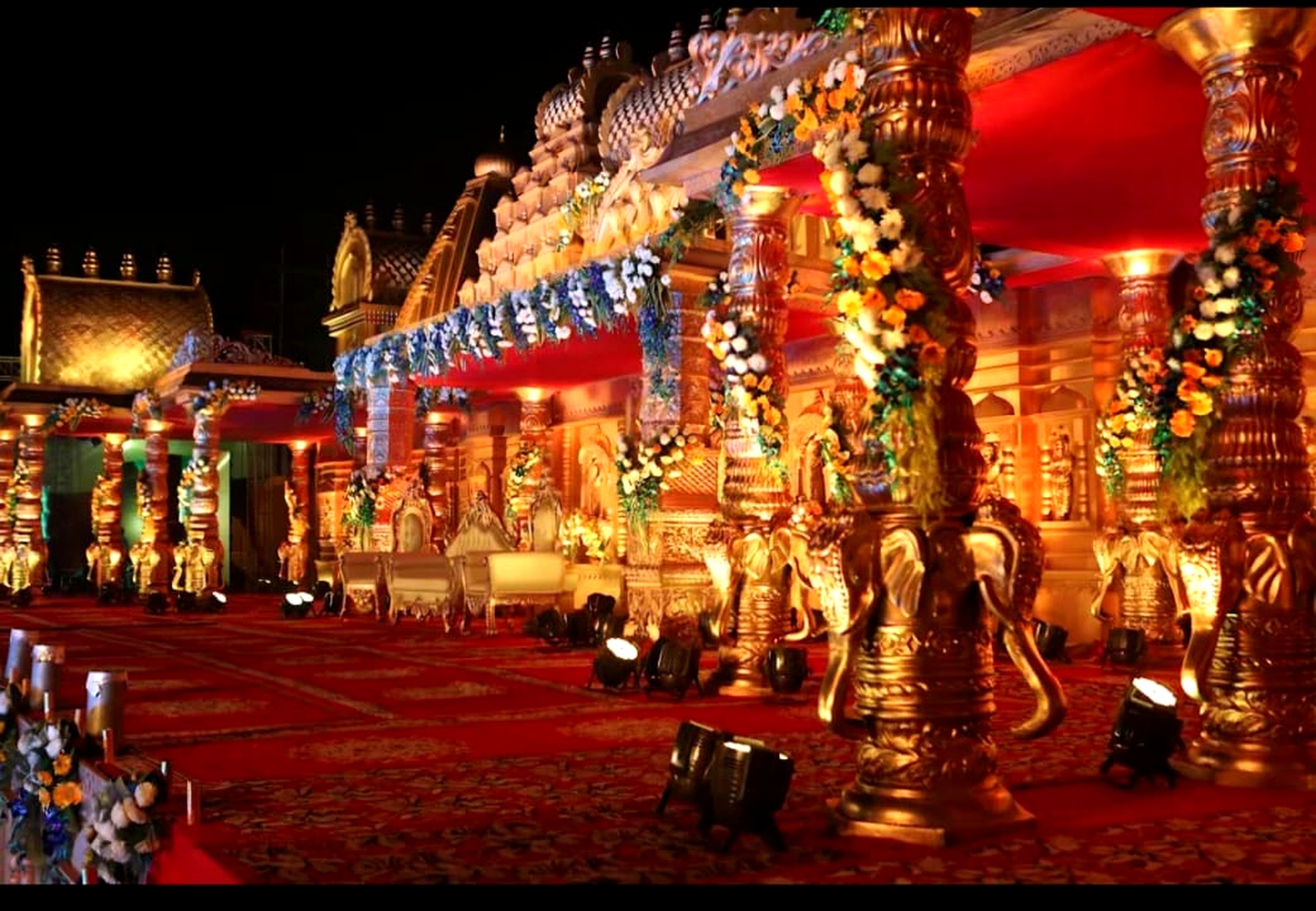 Royal wedding stage at The Gautam Hotel