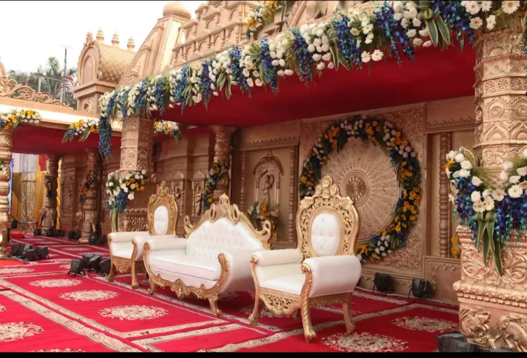Royal wedding stage at Gautam Resort