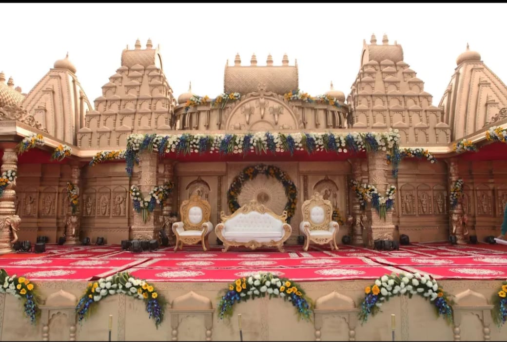 Traditional wedding mandap in Varanasi